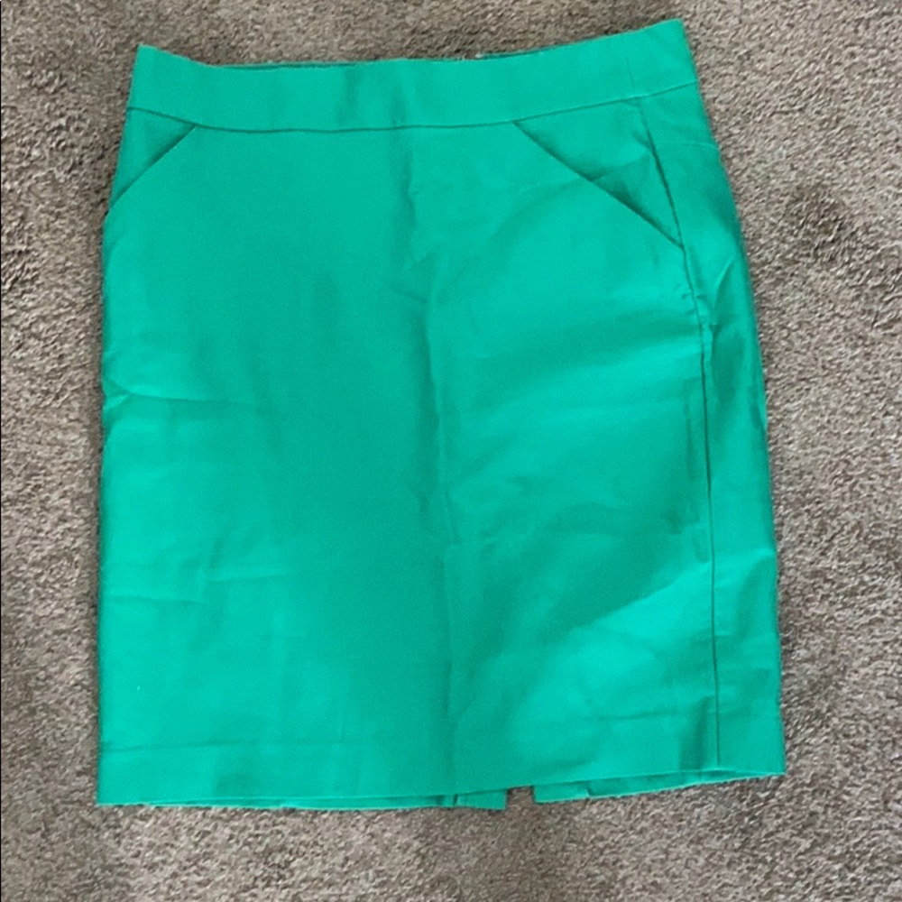 Jcrew green-blue pencil skirt